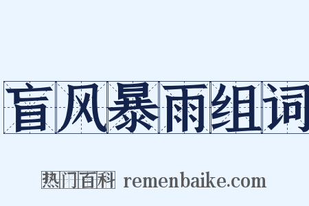 盲风暴雨组词是什么意思的图片